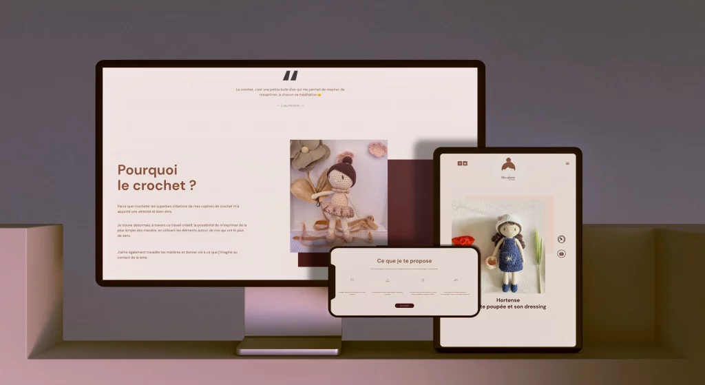 Site web mockup ma cabane en bois création IN'pact